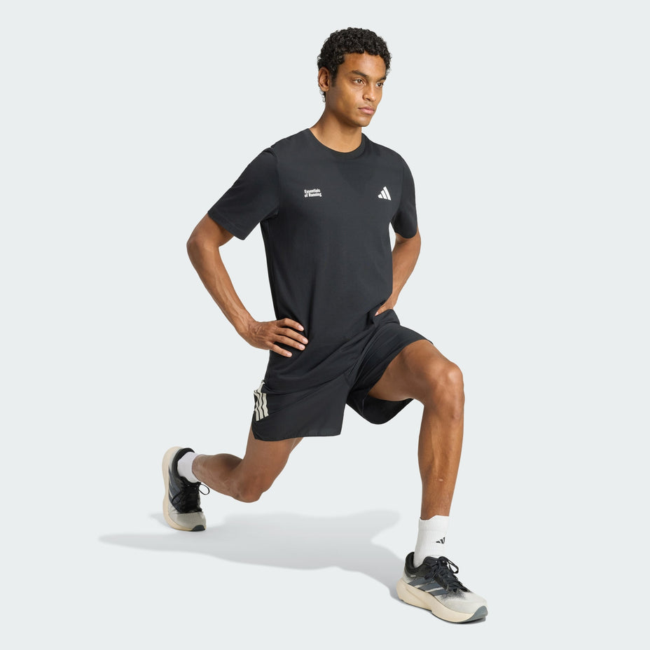 Adidas Camiseta M Run Ess G T — Preto - .