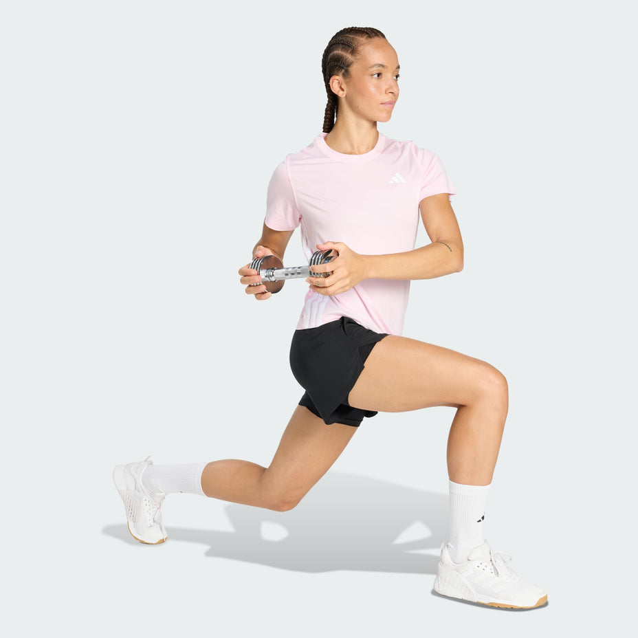 Adidas Camiseta We 3s Crew Tee — Rosa - .
