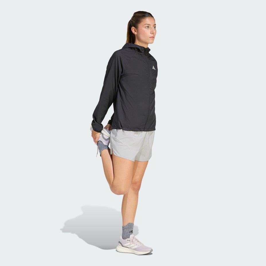 Adidas Moletom Run Ess Jkt W — Preto - .