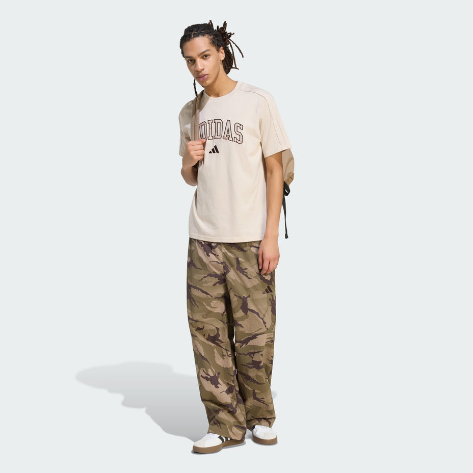 Adidas Camiseta M Camo Print Te — Bege - .