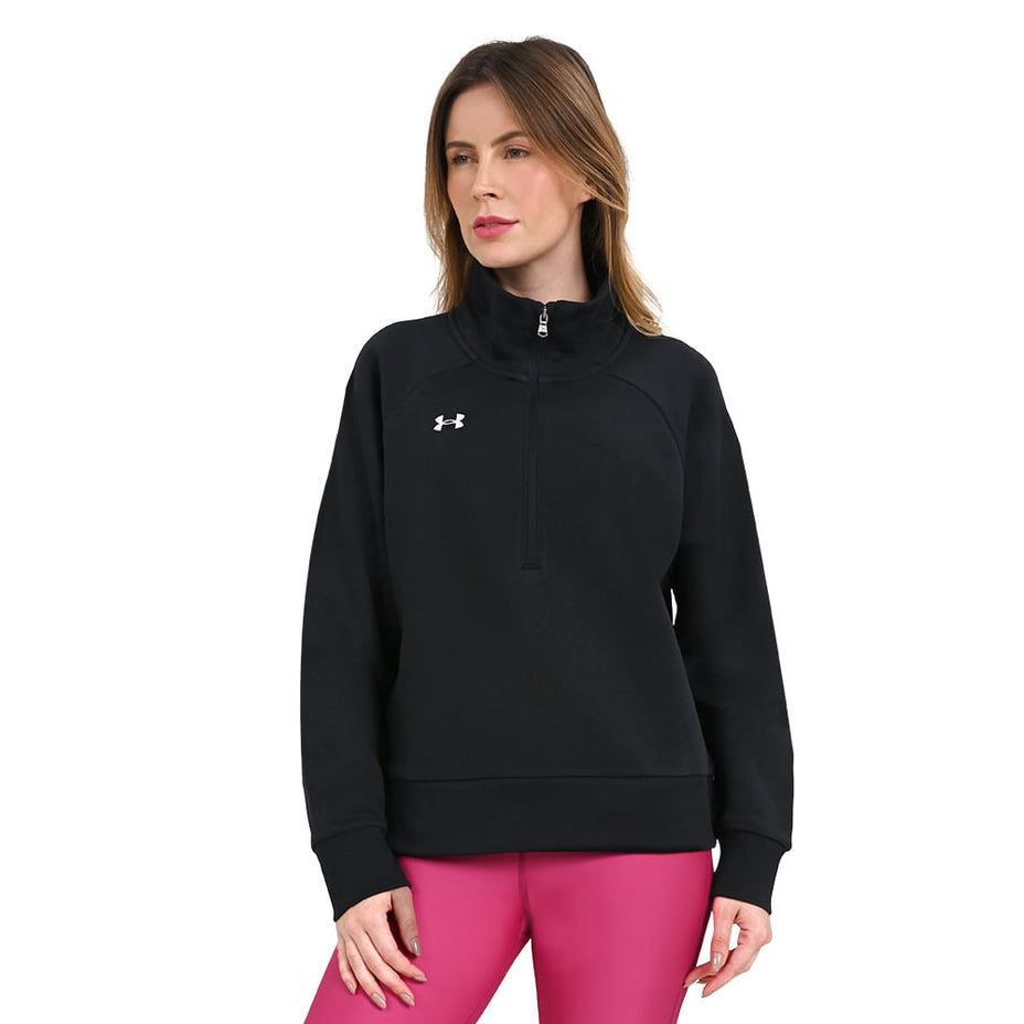 Under Armour Fleece Rival Hoodie — Preto/Branco - BLKWHT