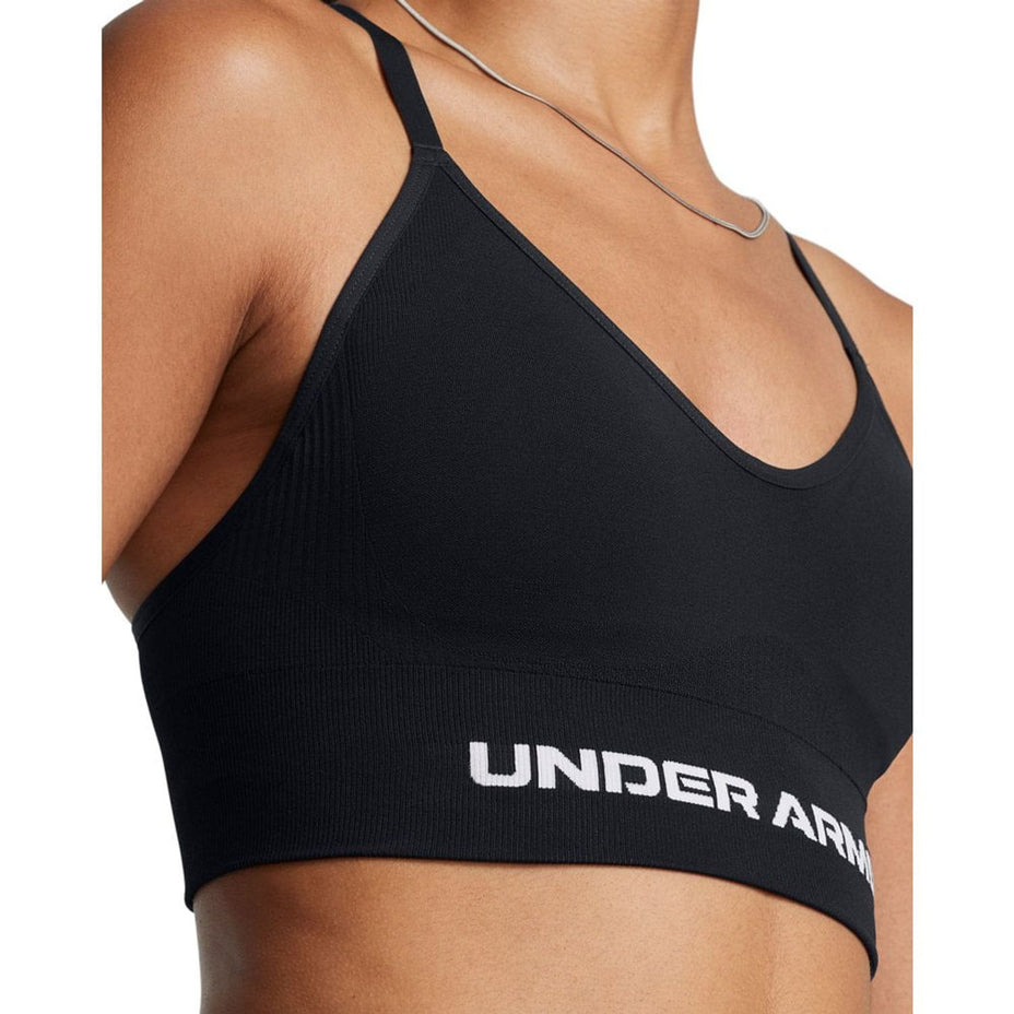 Under Armour Top Vanish Seamless Low B — Preto/Branco - BLK/WH