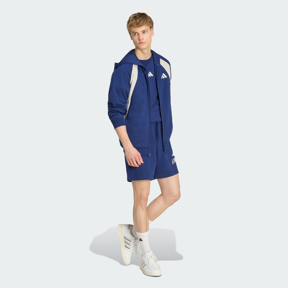 Adidas Bermuda M Coll Ft Sh — Azul - .
