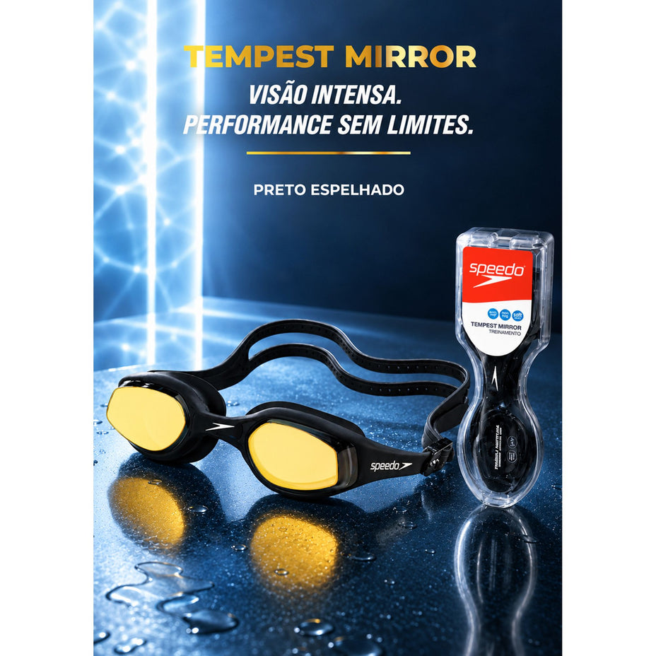 Speedo Oculos Tempest Mirror — Preto Espelhado - 180829