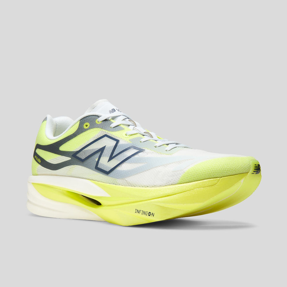 New Balance Tenis Infinion Elite V6 Masc — Gelo/Verde Neon (site MRCEL598)