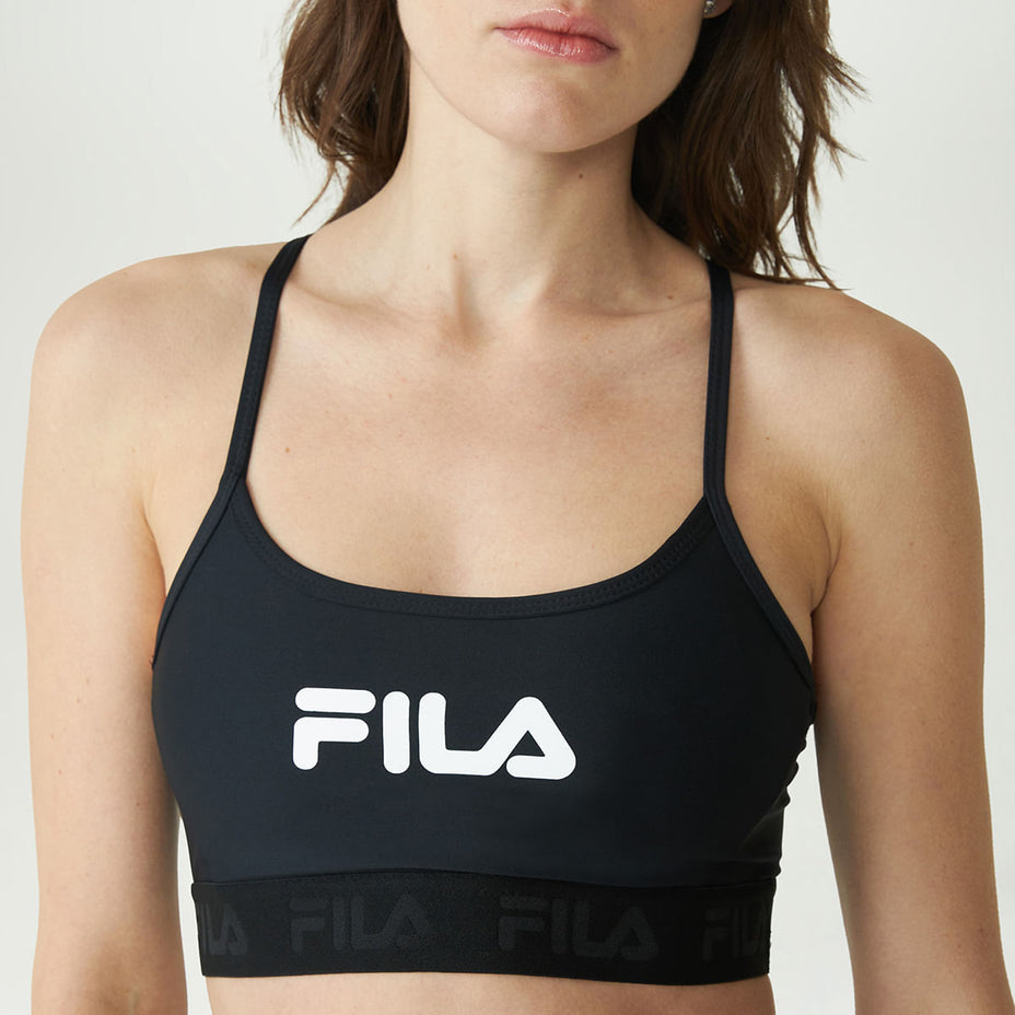 Fila Top Feminino Fila Train Elastic Vi — Preto/Branco - 312