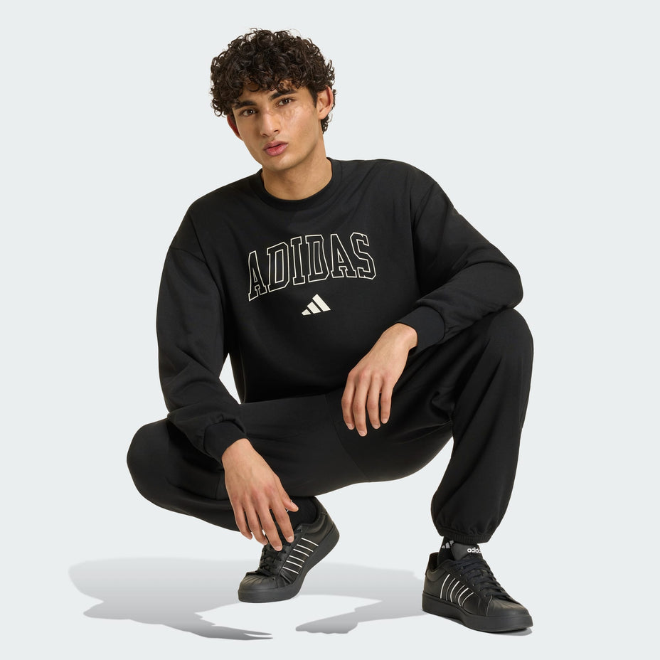 Adidas Moletom M Coll Ft Crw — Preto - .
