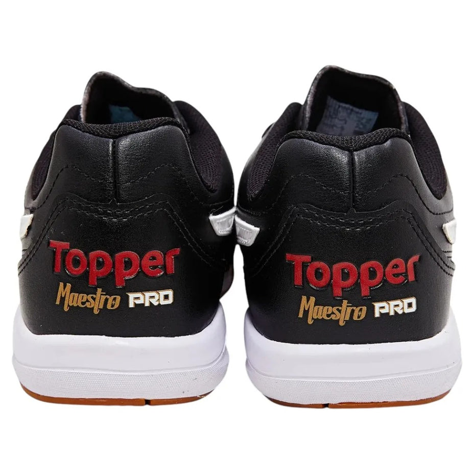 Topper Chuteira Maestro Pro Vi Futsal — Preto/Branco/Dourado - .