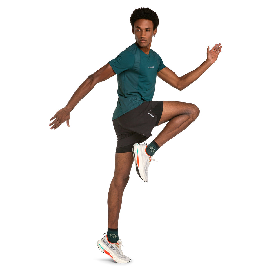 Olympikus Bermuda Corre Foco 2 Em 1 5 M — Preto/Prata - PT/PRT