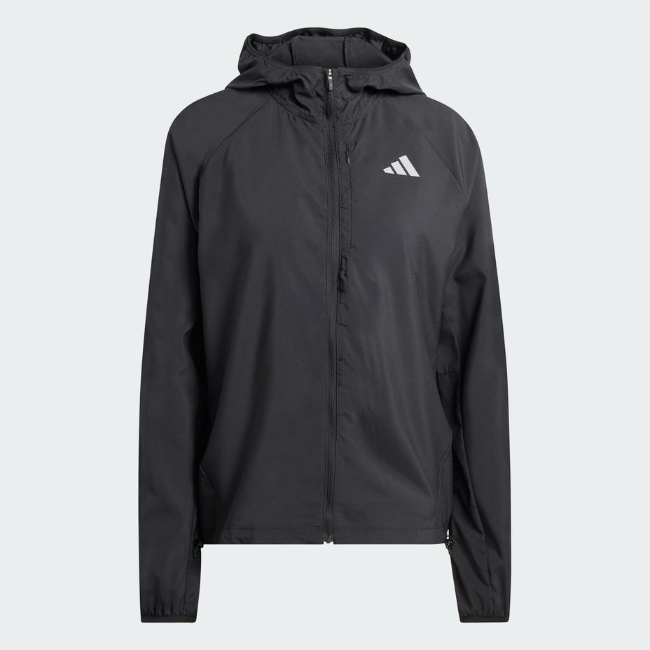 Adidas Moletom Run Ess Jkt W — Preto - .