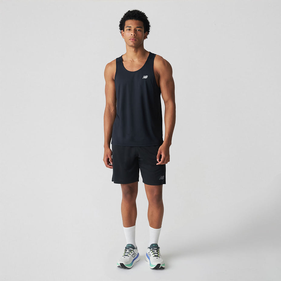New Balance Bermuda Sport Unlined — Preto Cinza - GRAPHIC