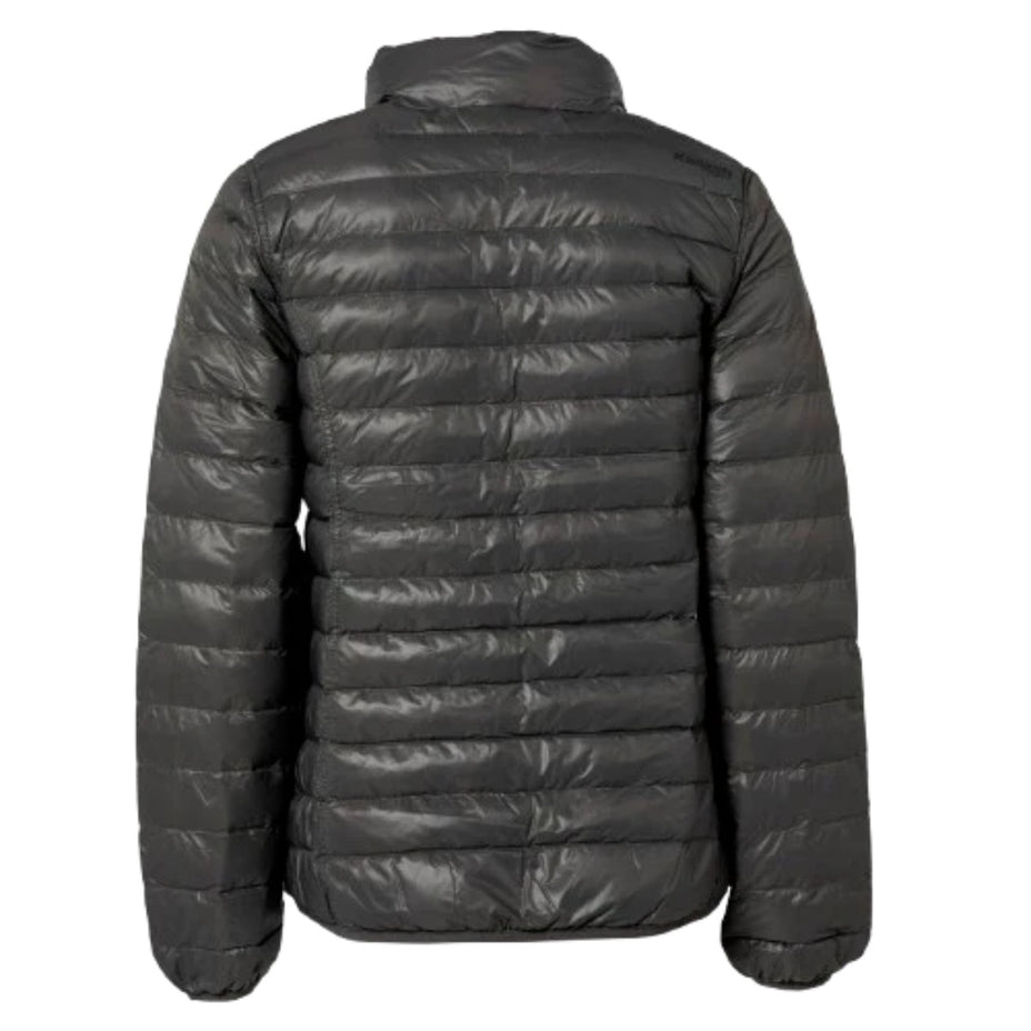 Kailash Jaqueta Puffer Fem. Dupla Face Pluma De Ganso — Chumbo/Off White - .