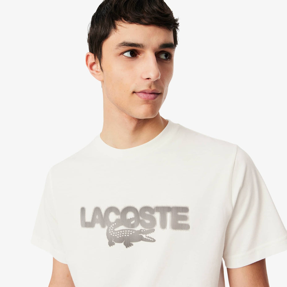 Lacoste Camiseta Classics Fit Grafica — Off White - 70V