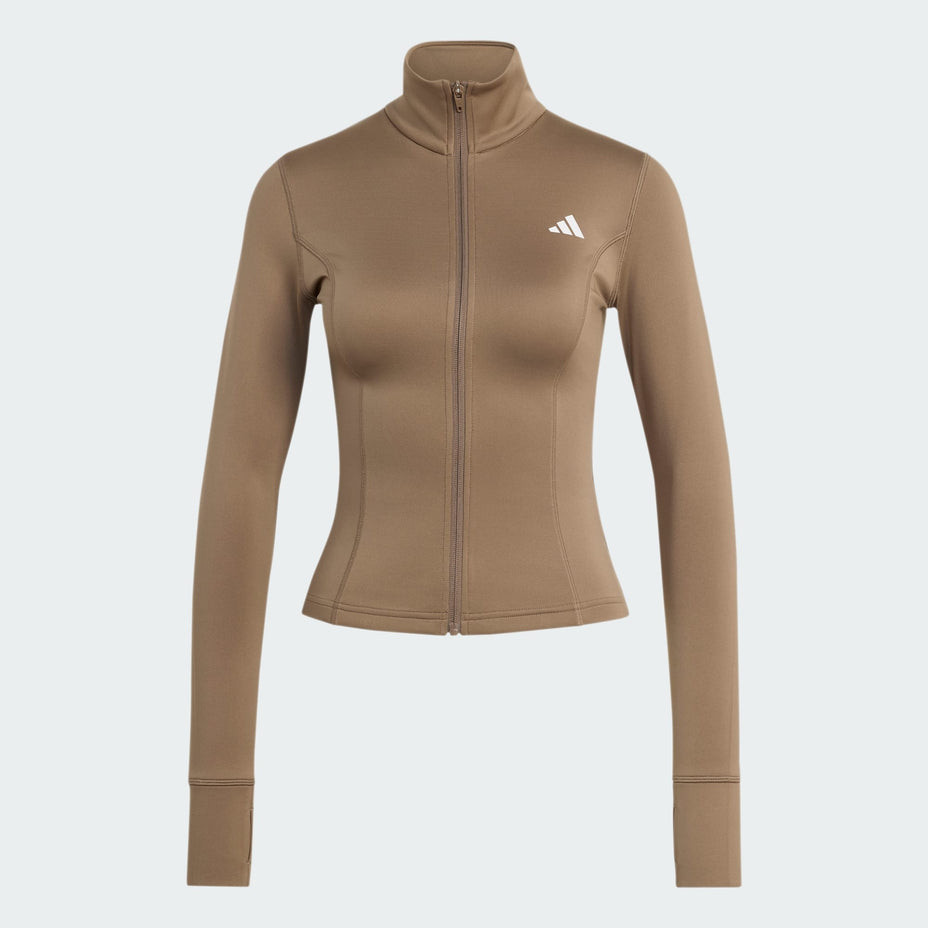 Adidas Jaqueta We Zp Thru Jkt — Marrom - .