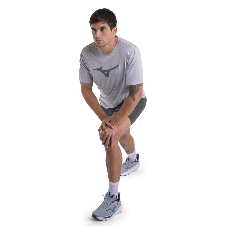 Mizuno Camiseta T-Shirt Miz Spark Mescla — Cinza/Mescla - MCZ26C