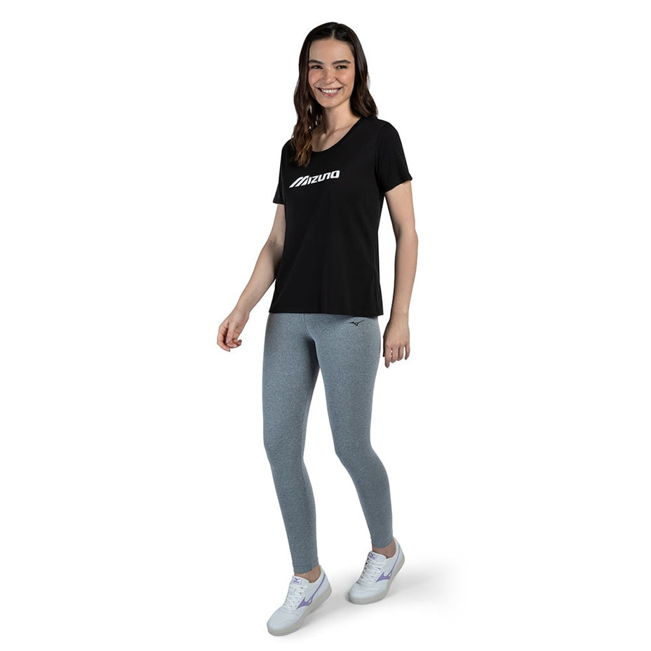 Mizuno T-Shirt Miz Basic Run B. — Preto/Branco - PTOBCO