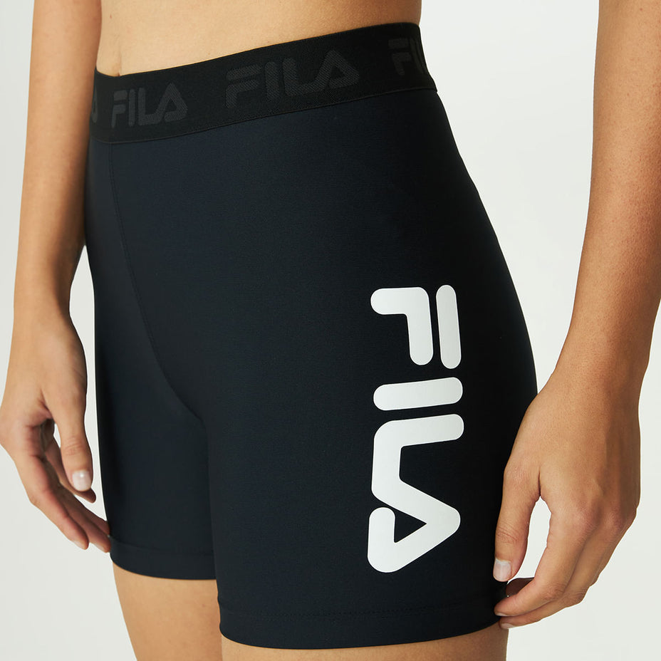 Fila Shorts Feminino Fila Train Elastic Vi — Preto/Branco - 312