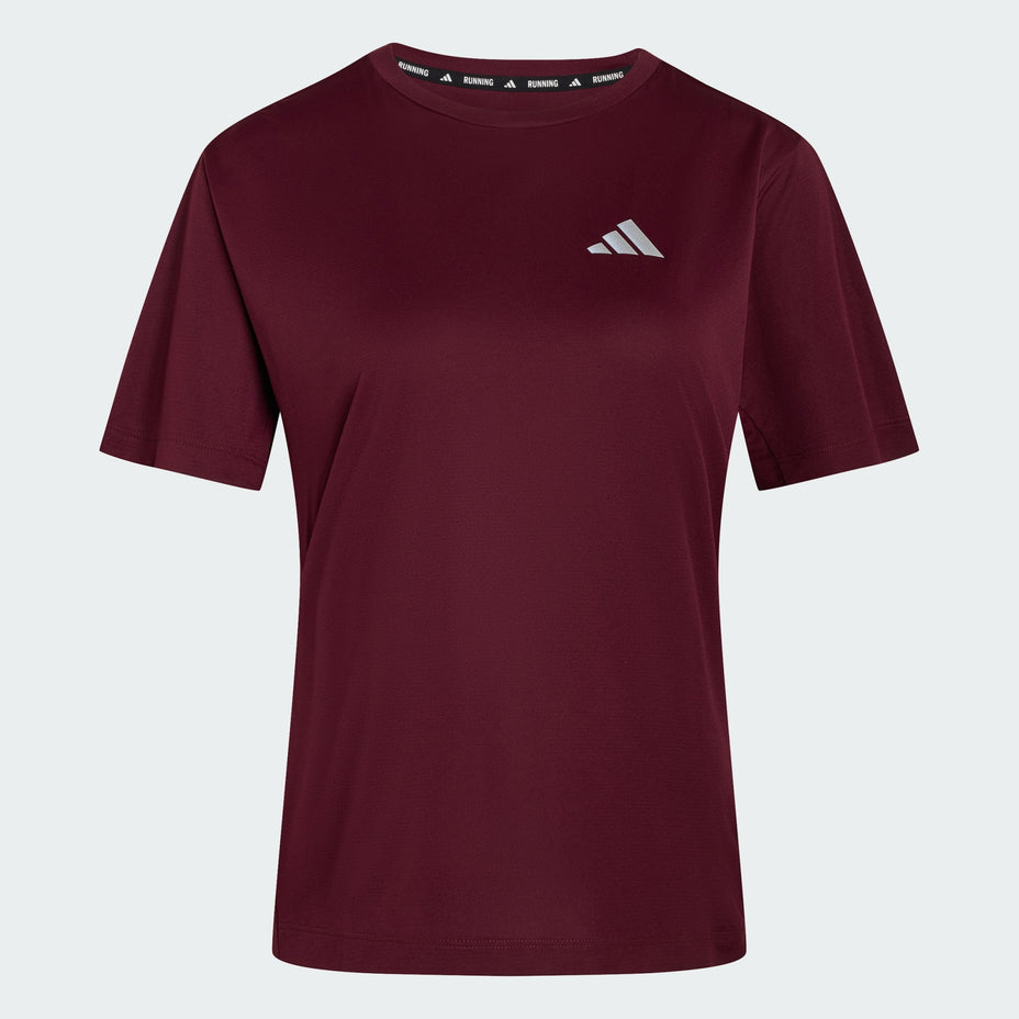 Adidas Camiseta Run Ess Tee W — Vermelho - .