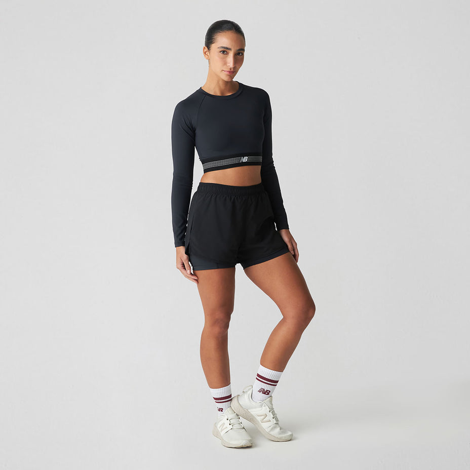 New Balance Shorts Fem. Sport Essentials 2 In 1 — Preto - BK