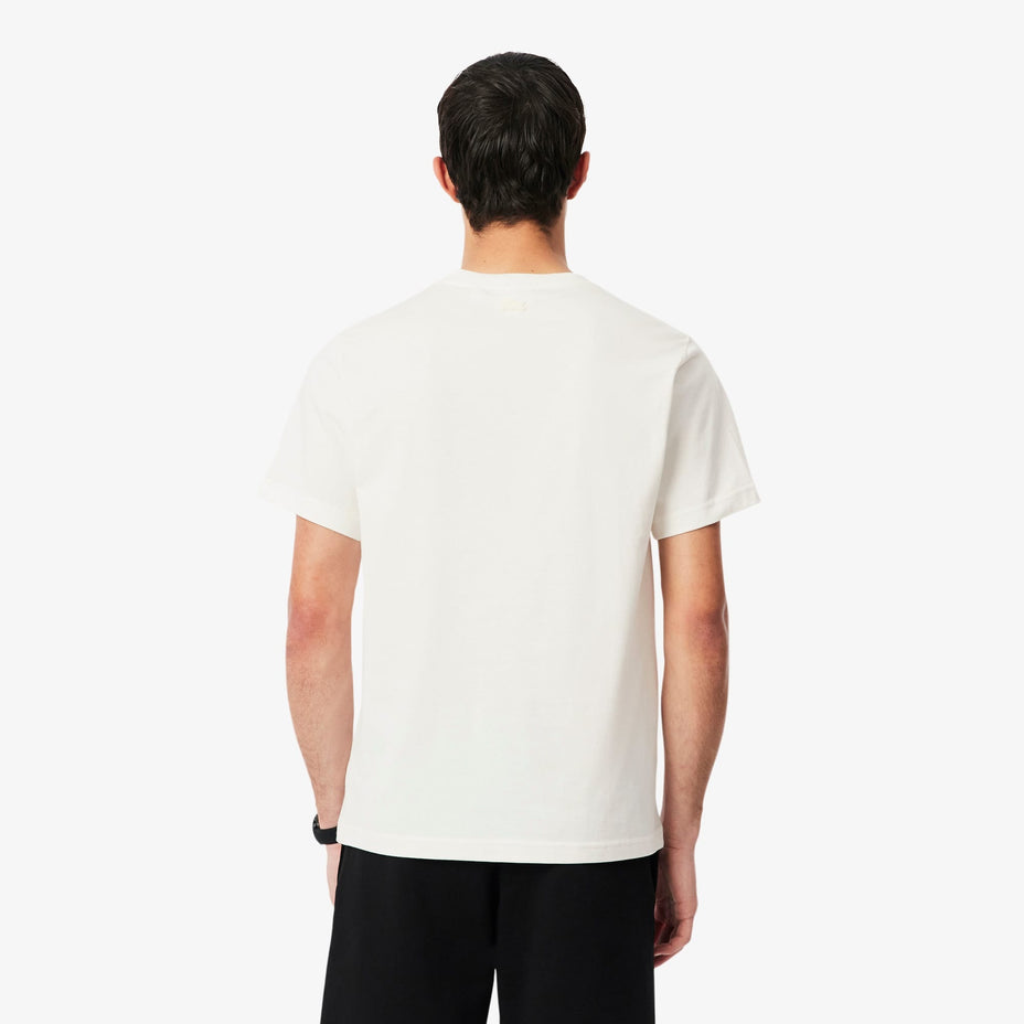 Lacoste Camiseta Classics Fit Grafica — Off White - 70V