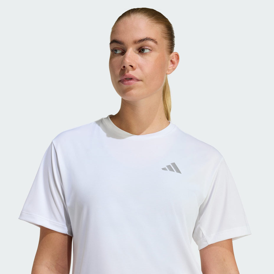 Adidas Camiseta Run Ess Tee W — Branco - .