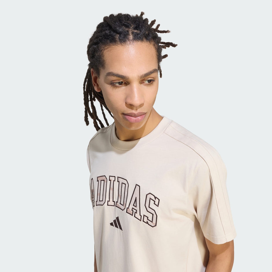 Adidas Camiseta M Camo Print Te — Bege - .