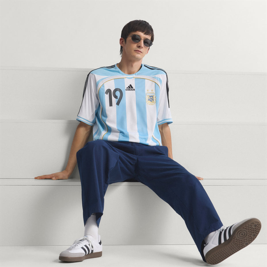Adidas Camisa Argentina I 06 — Branco/Azul - .