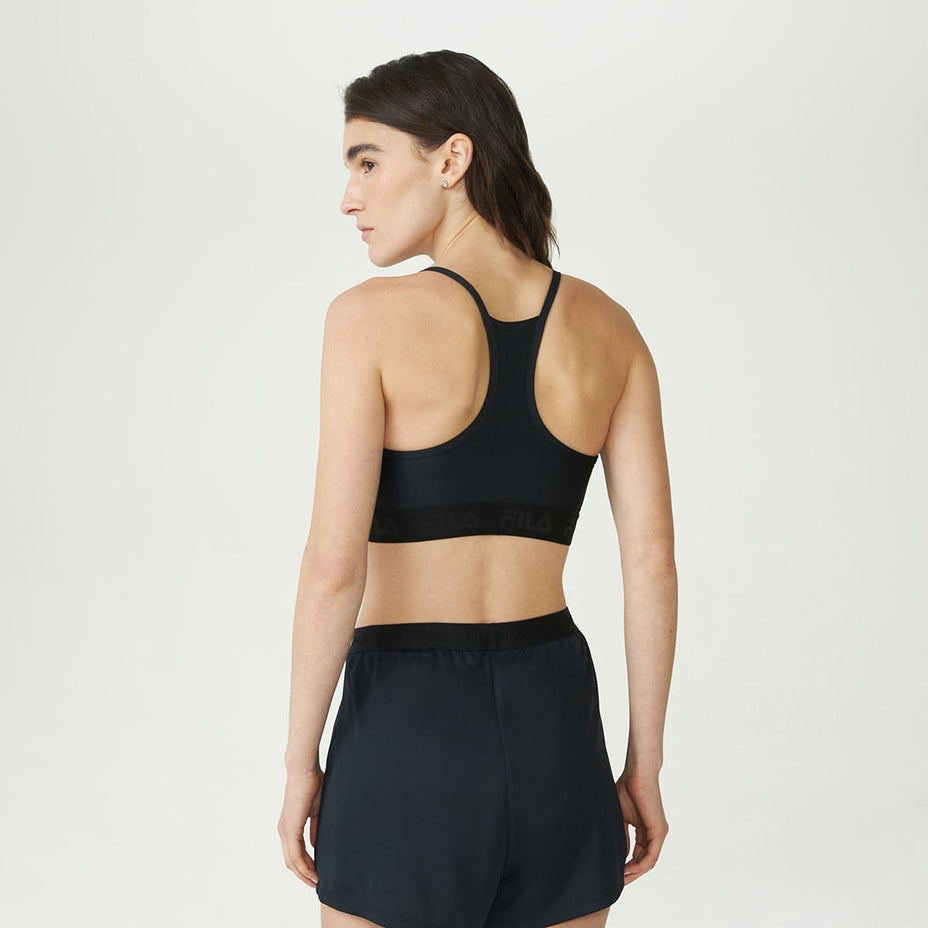 Fila Top Feminino Fila Train Elastic Vi — Preto/Branco - 312