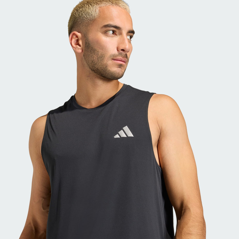Adidas Regata Run Ess Tank M — Preto - .