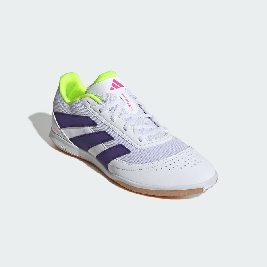 Chuteira Adidas Predator Club Sala Futsal Id3790 — Neon Branco Roxo