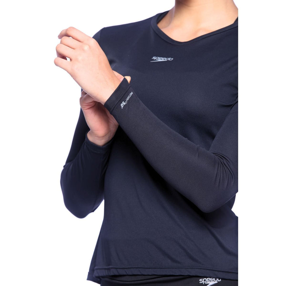 Speedo Camiseta M/L Uv 50 — Preto - 180