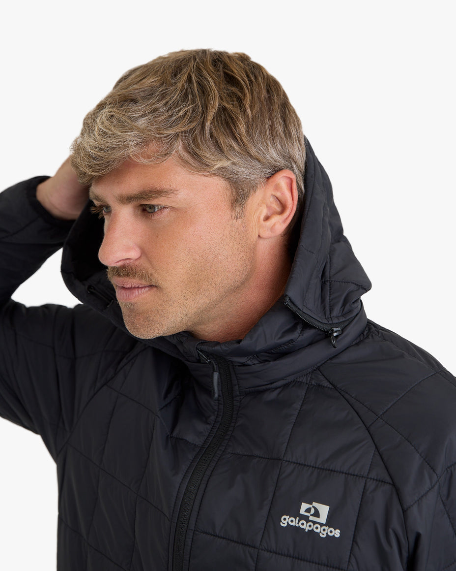 Galapagos Jaqueta Puffer Ibex Thermolite Heat Masc — Preto - 173
