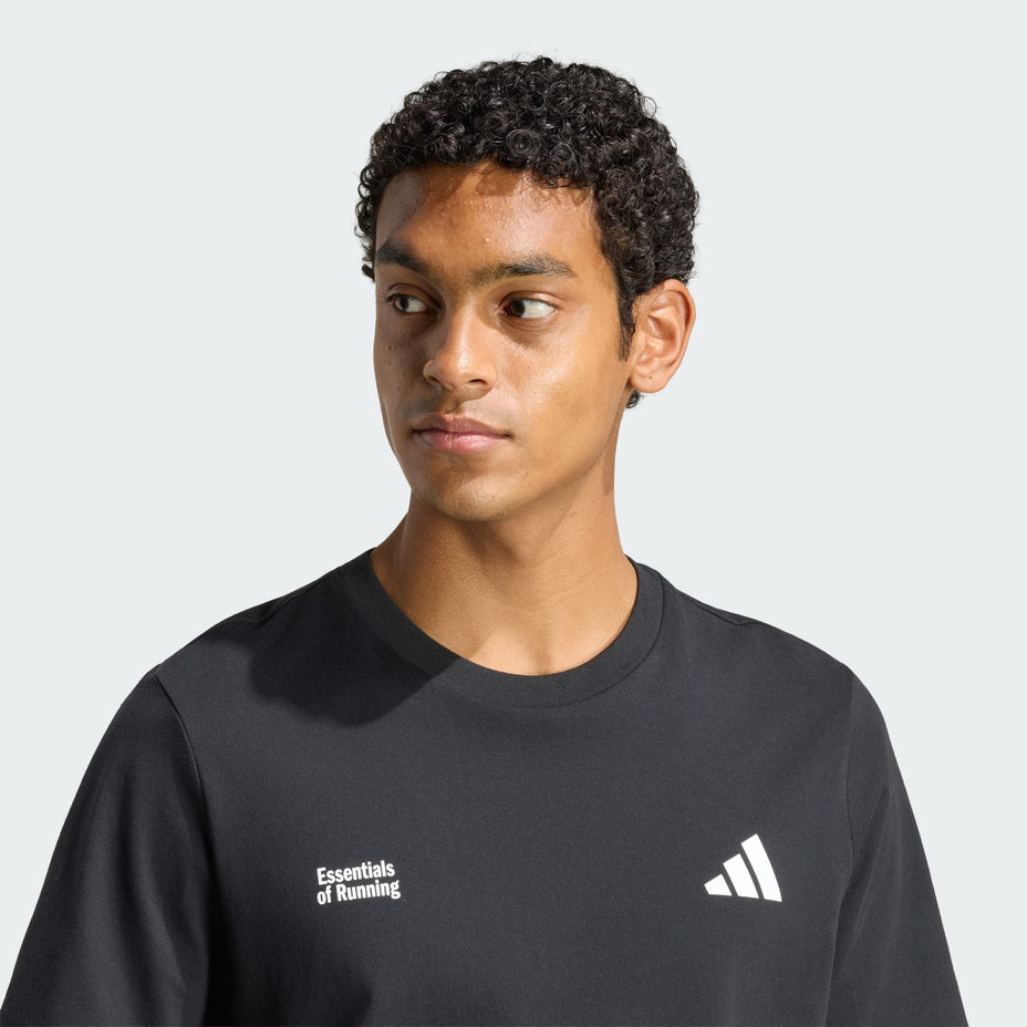 Adidas Camiseta M Run Ess G T — Preto - .