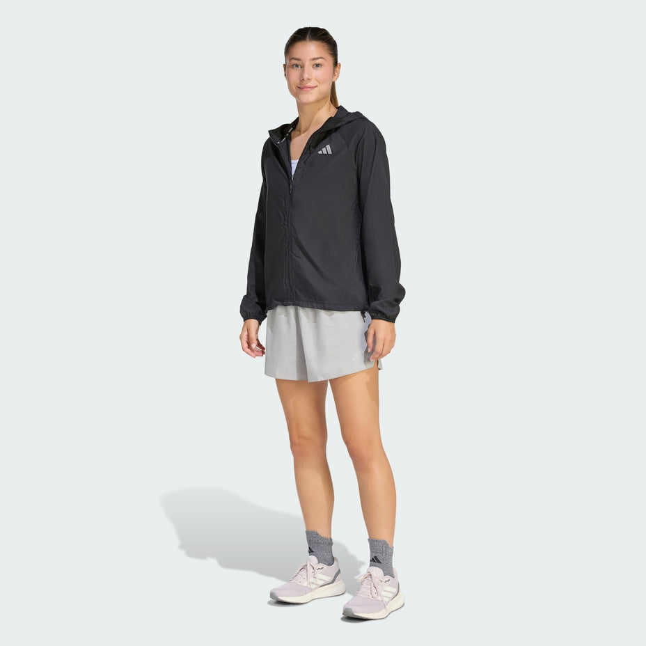 Adidas Moletom Run Ess Jkt W — Preto - .