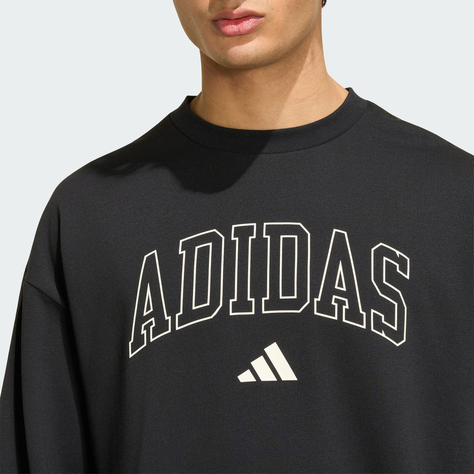 Adidas Moletom M Coll Ft Crw — Preto - .
