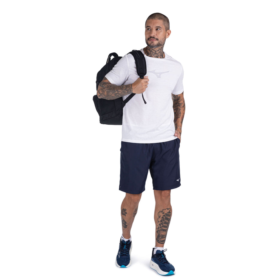Mizuno T-Shirt Miz Lifestylem — Mescla Branco/Cinza Claro - MEBCZC