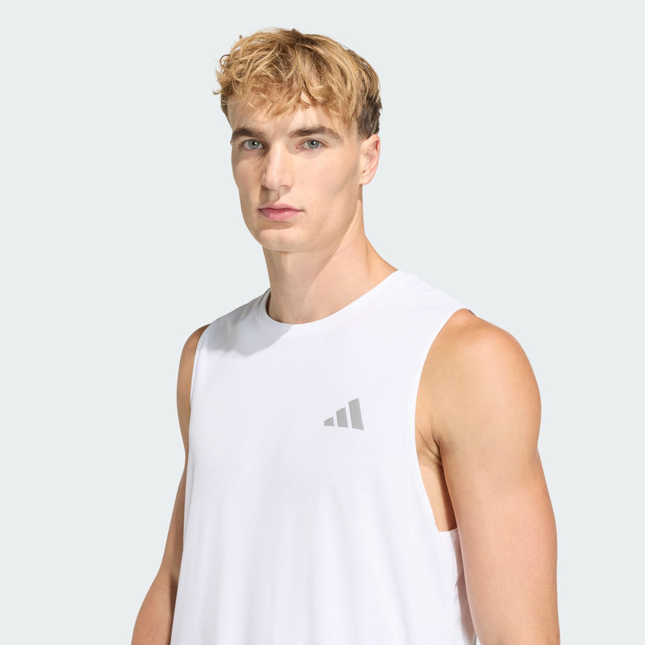 Adidas Regata Run Ess Tank M — Branco - .