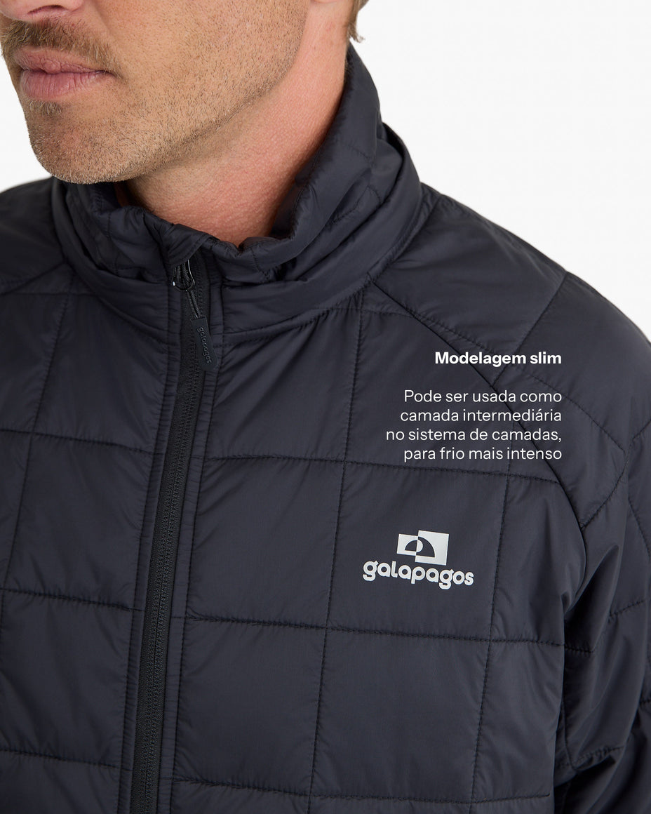 Galapagos Jaqueta Puffer Ibex Thermolite Heat Masc — Preto - 173