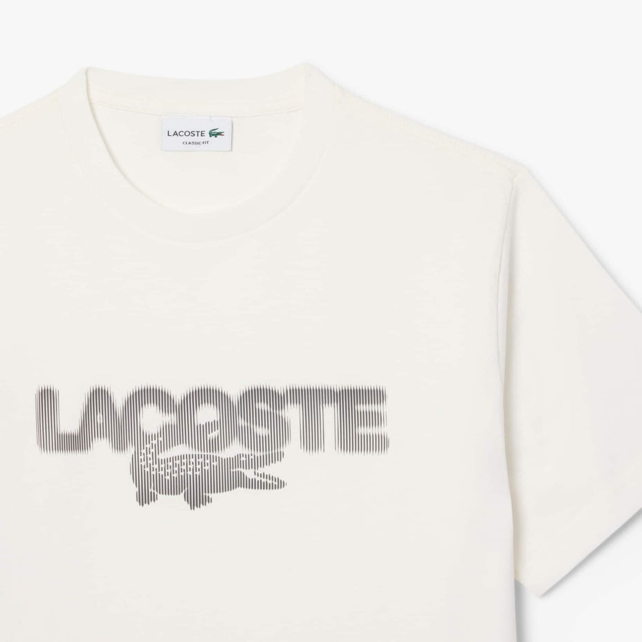 Lacoste Camiseta Classics Fit Grafica — Off White - 70V