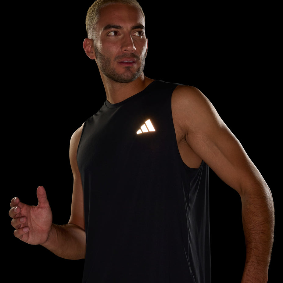 Adidas Regata Run Ess Tank M — Preto - .