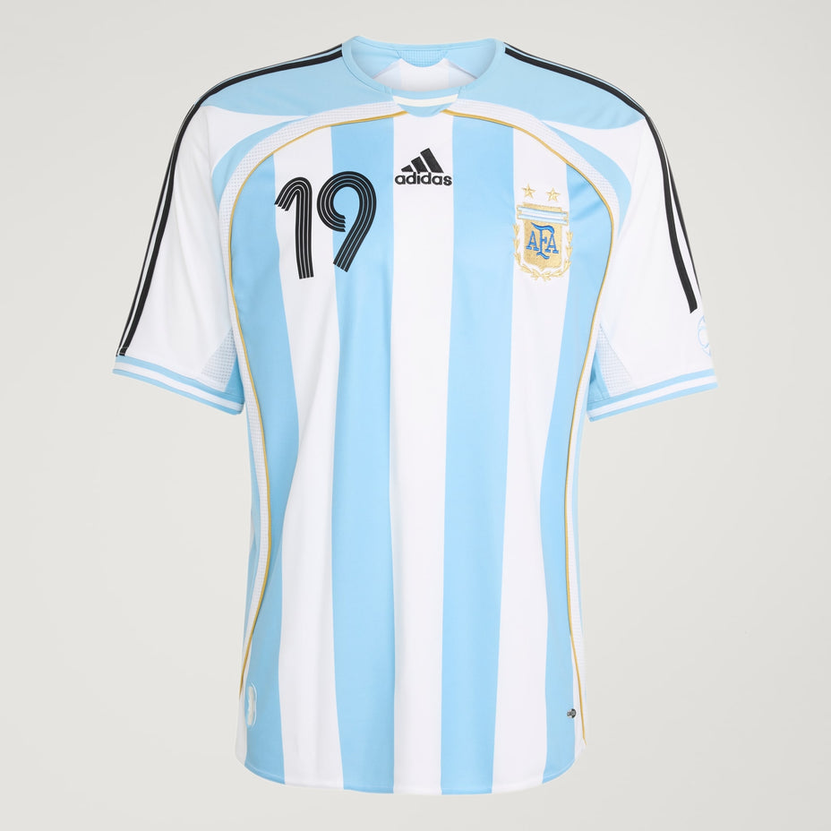 Adidas Camisa Argentina I 06 — Branco/Azul - .