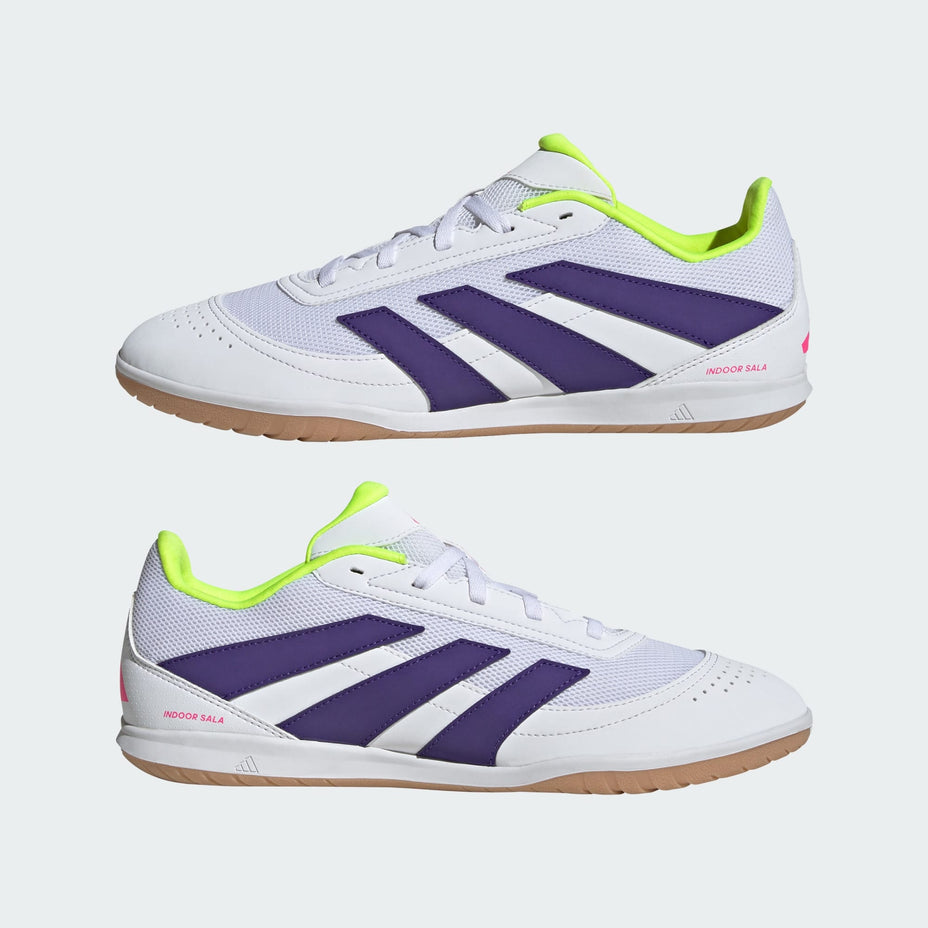 Chuteira Adidas Predator Club Sala Futsal Id3790 — Neon Branco Roxo