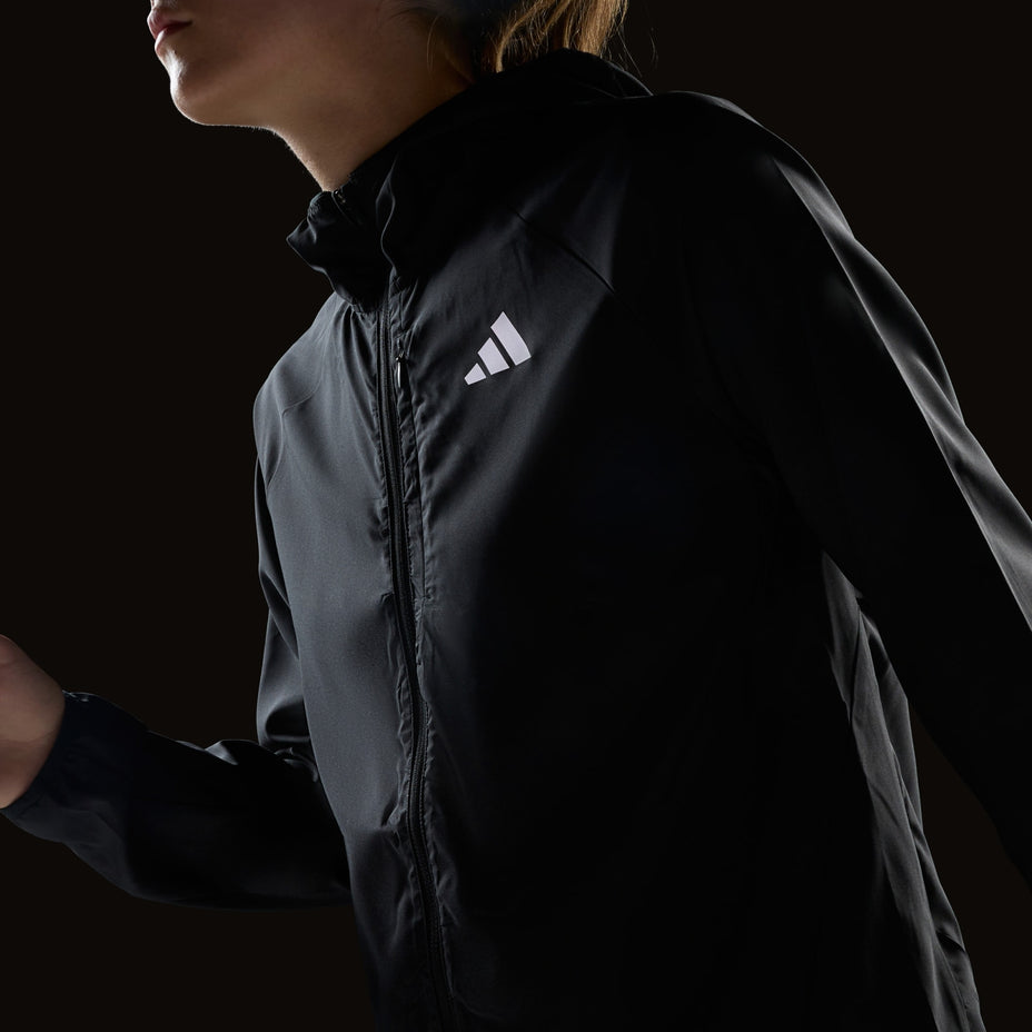 Adidas Moletom Run Ess Jkt W — Preto - .