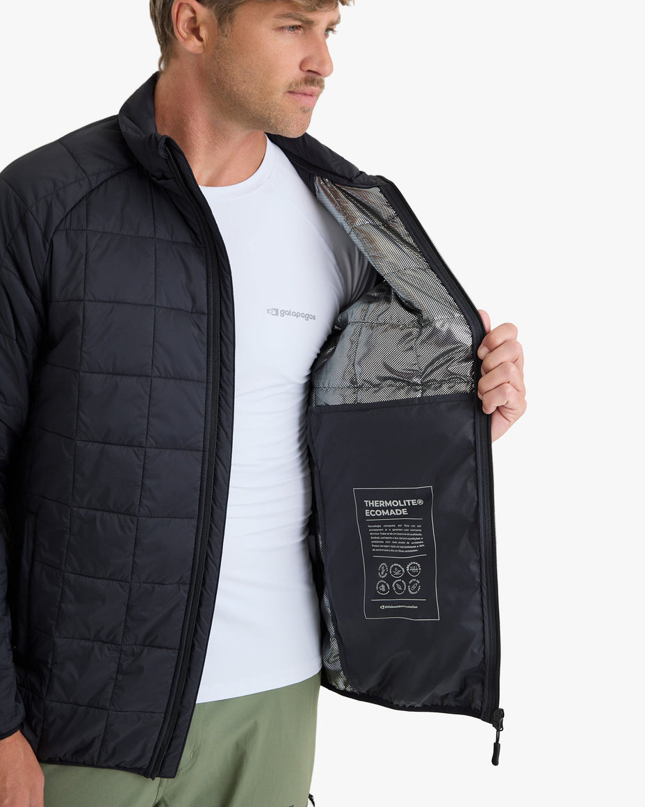 Galapagos Jaqueta Puffer Ibex Thermolite Heat Masc — Preto - 173