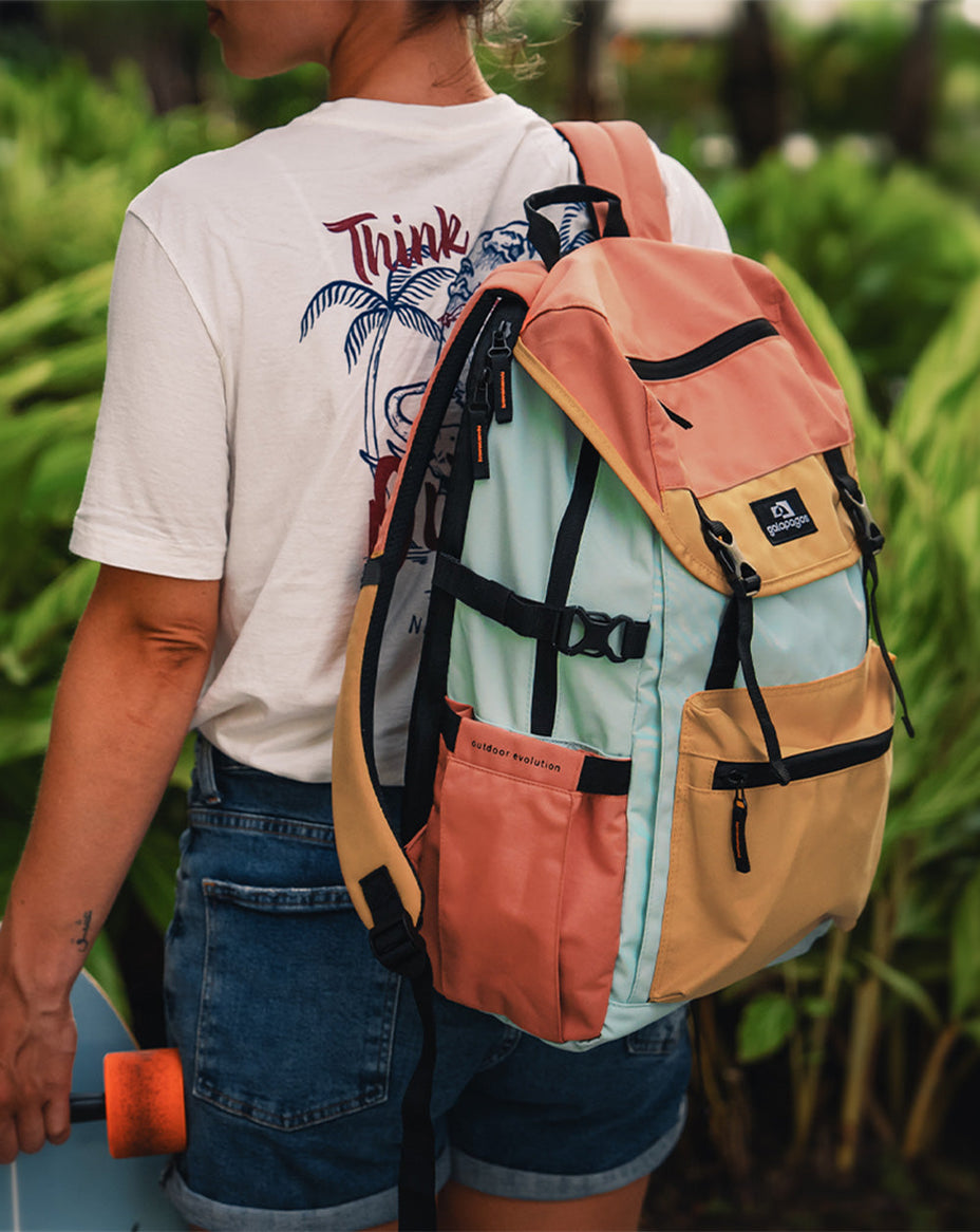 Galapagos Mochila Pelican 2.0 30l — Salmao/Mostarda/Turquesa - 212