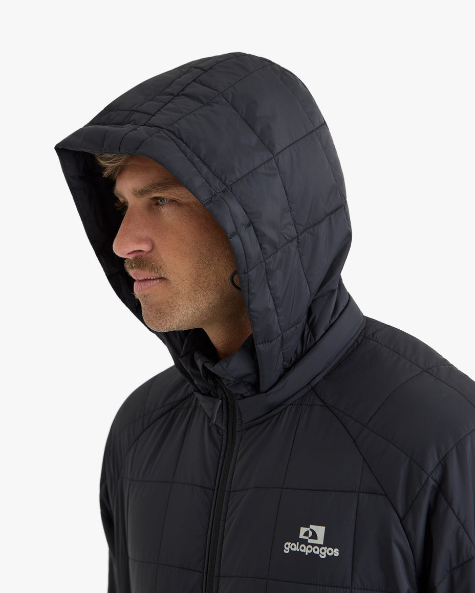 Galapagos Jaqueta Puffer Ibex Thermolite Heat Masc — Preto - 173