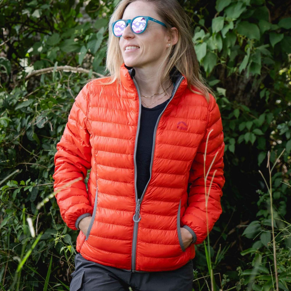 Kailash Jaqueta Puffer Fem. Dupla Face Pluma De Ganso — Chumbo/Off White - .