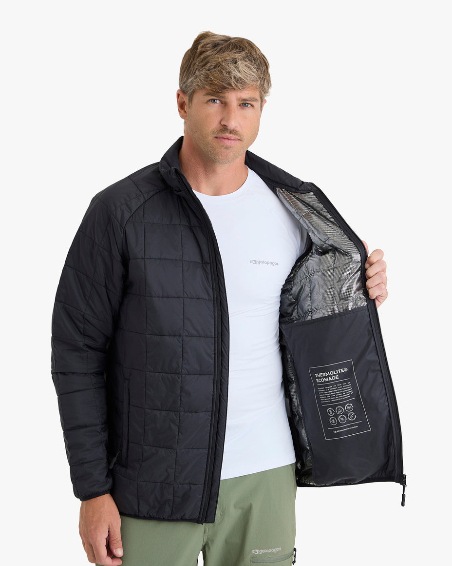 Galapagos Jaqueta Puffer Ibex Thermolite Heat Masc — Preto - 173