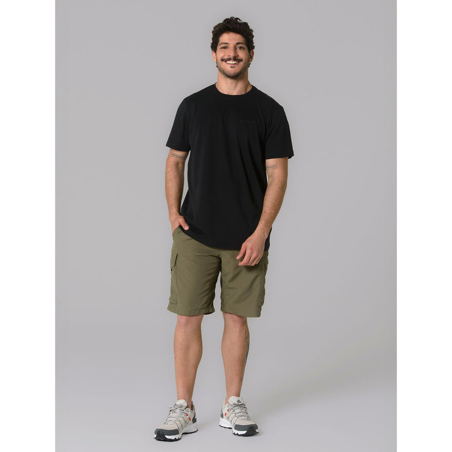 Columbia Camiseta Basica Bordada — Preto