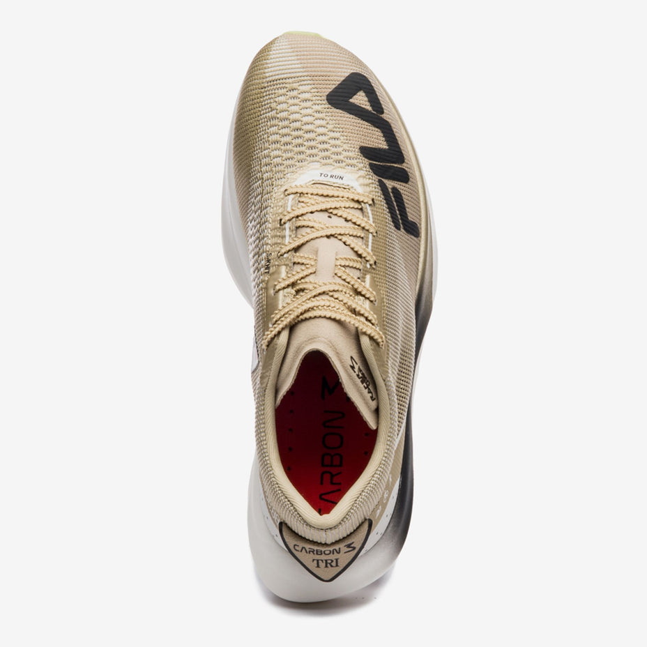 Fila Tenis Racer Carbon 3 Tri Fem. — Dourado/Preto/Limao